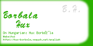 borbala hux business card